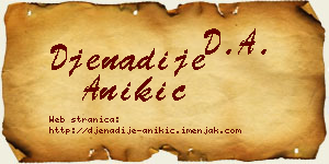 Đenadije Anikić vizit kartica